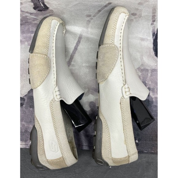 Skechers Relax Step Driving Moccasins Loafers Shoes Mens 8.5 Off White SN-61152 - Picture 11 of 16